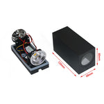 applique murale led moderne noir blanc 80x80 150x80 flux 249 2000 lumens.gca