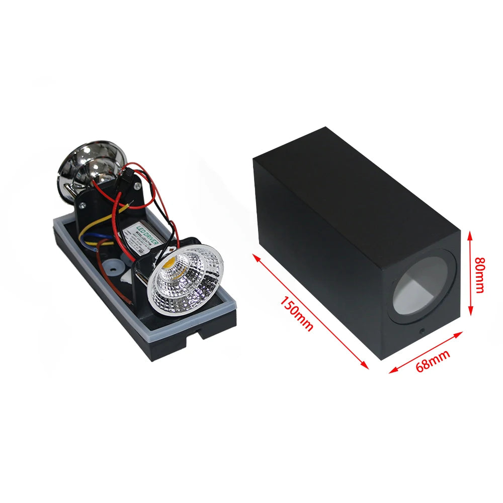 applique murale led moderne noir blanc 80x80 150x80 flux 249 2000 lumens.gca