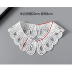 collier dentelle blanc noir ajouré classique élégant opaque accessoire mode tricot polyester coton