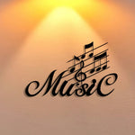 décoration murale music note cursive 3d moderne noir blanc chambre salon
