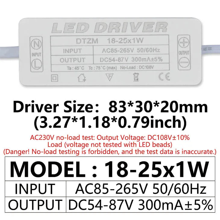 transformateur alimentation led 250ma 300ma 12v 24v 36v isolation stable électronique blanc connecteurs