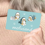 sticker carte crédit dessin animé chats biscuits mofusand waterproo