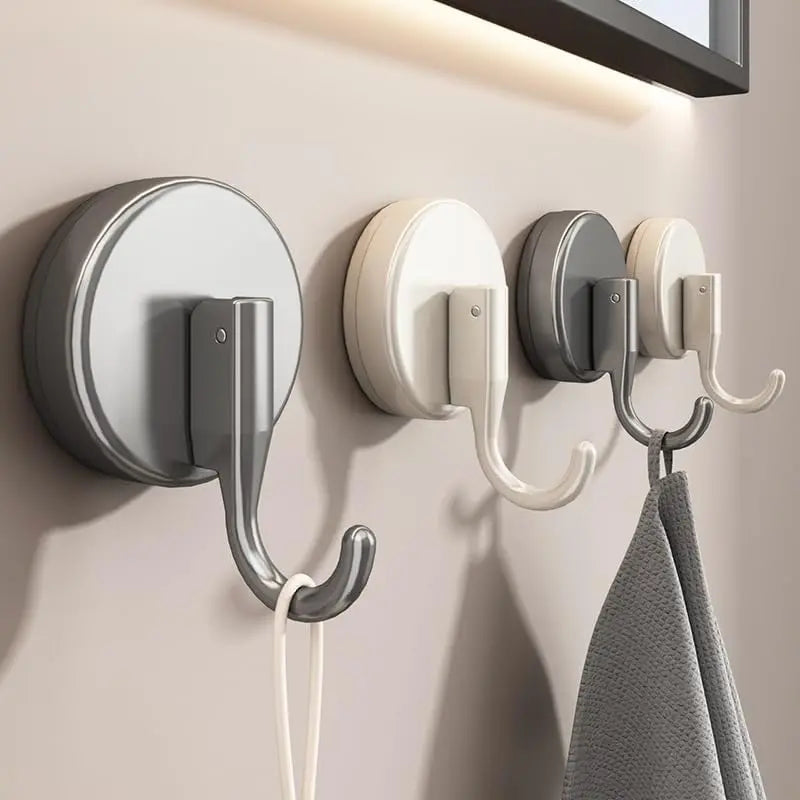 crochet mural ventouse moderne gris lisse brillant salle bain cuisine support douceporte serviette adhésif