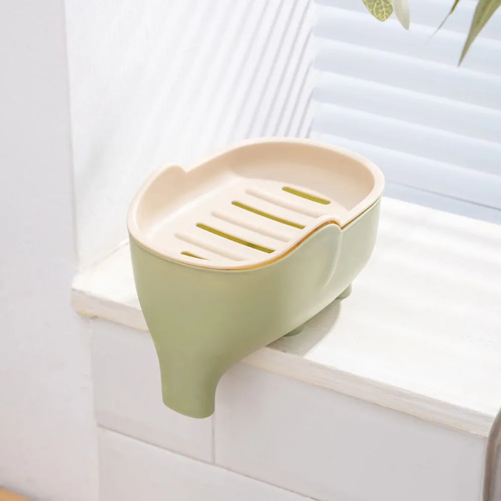 support savon moderne antidérapant plastique vert violet bleu gris plat lisse auto drainant salle