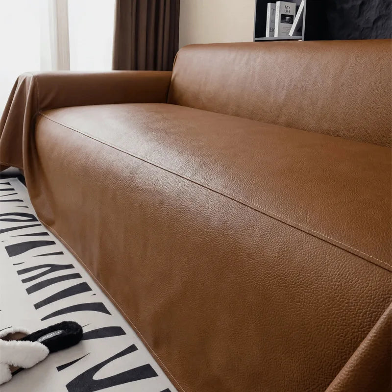 housse canapé simili cuir noir gris moderne salon fauteuil canapé sectionnel