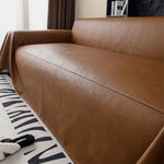housse canapé simili cuir noir gris moderne salon fauteuil canapé sectionnel