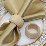 anneaux serviettes bois décor table mariage noël classiques naturels rond lisses événements festifs