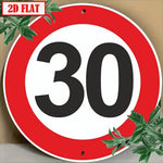 panneau signalisation interdiction stationner métal rond rouge blanc garage décoration murale extérieur voiture interdit