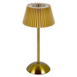 lampe chevet or plissée rechargeable usb moderne abat jour blanc rouge