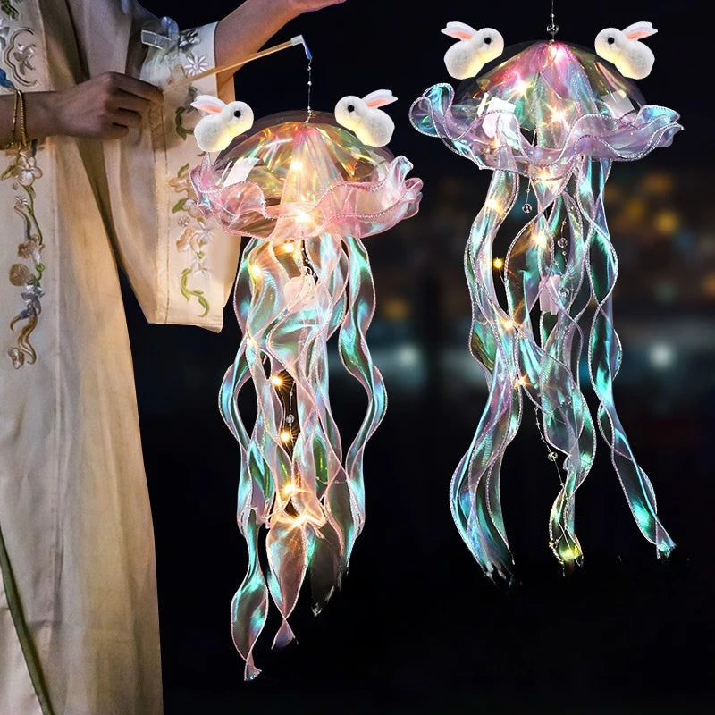 méduses lumineuses multicolores transparentes modernes guirlande lumineuse décoration chambre événement festive