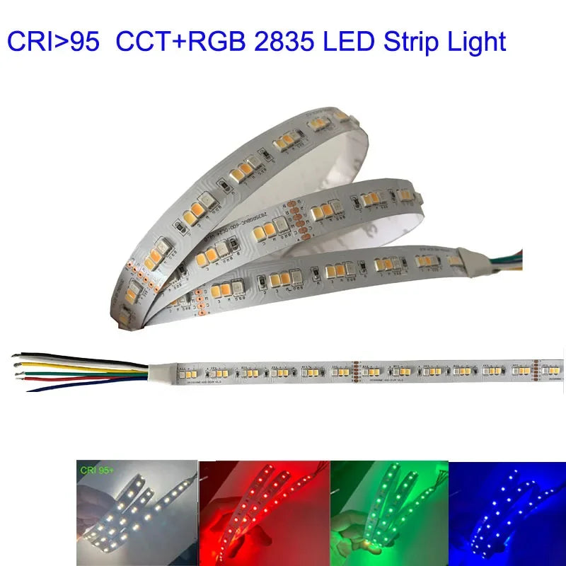 ruban led smd rgb cct 24v multicolor blanc chaud moderne 180led/m 35000h