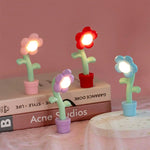 lampe table moderne plissée rouge bleu rose violet lumière cactus fleur chambre enfants