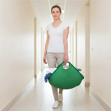 panier linge pliable sac ovale utilitaire moderne vert blanc beige rose bleu jaune rouge