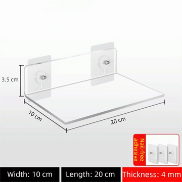 étagère murale transparente moderne adhésive réutilisable 20x10cm 30x10cm sans perçage