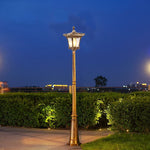 lampe rue extérieure rétro vintage éclairage public ip65 led noir or aluminium