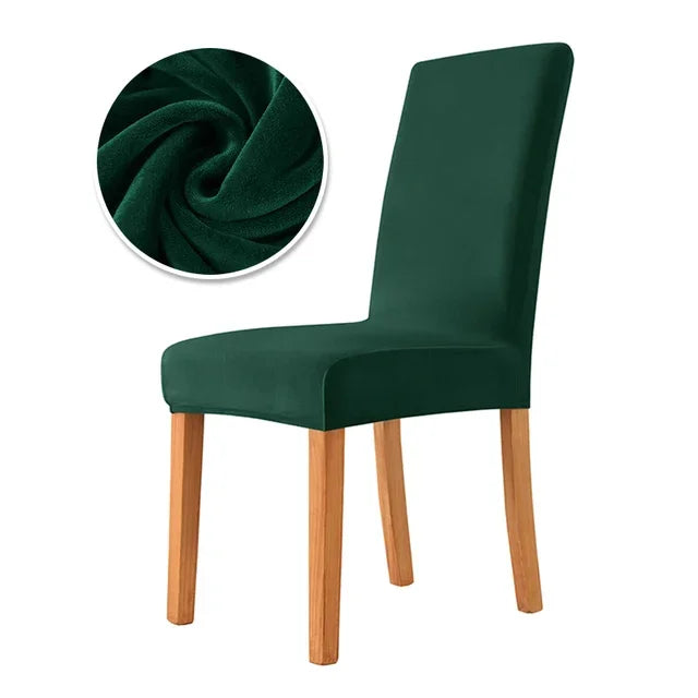 housse chaise velours élastique moderne beige clair protection mariage salle manger plage fauteuil