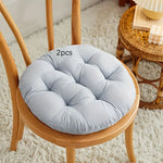 coussin rond épais pièces bleu clair vert foncé gris moderne douillet uni polyester hand