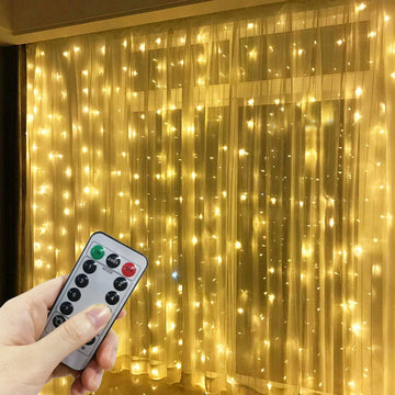 guirlande lumineuse rideau led décoration noël fenêtre intérieur télécommande usb blanc multicolore moderne