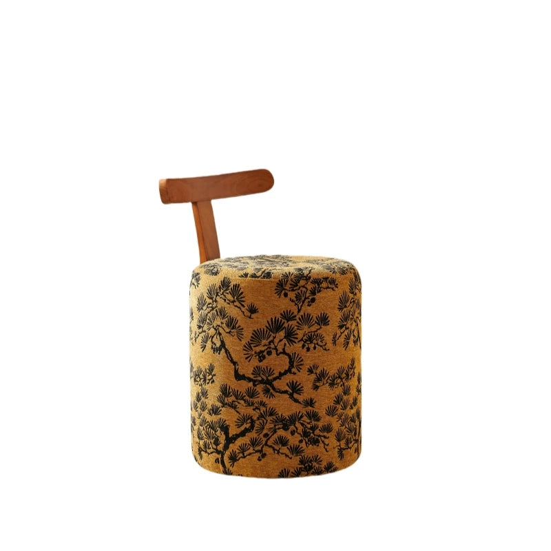 tabouret rotatif rembourré polyvalent bois massif vintage moderne coussin imprimé floral