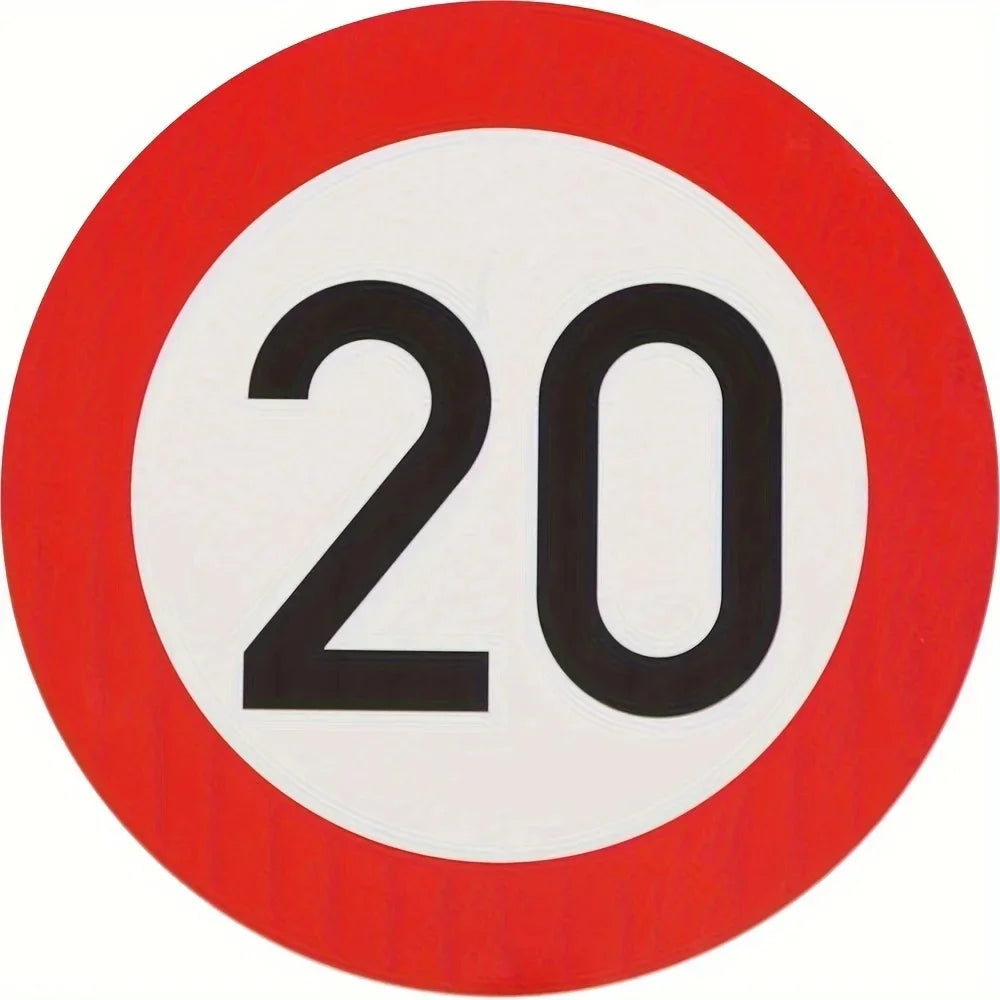 panneau signalisation interdiction stationner métal rond rouge blanc garage décoration murale extérieur voiture interdit