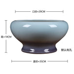 Bol décoratif en céramique gris dégradé de style moderne avec pieds.