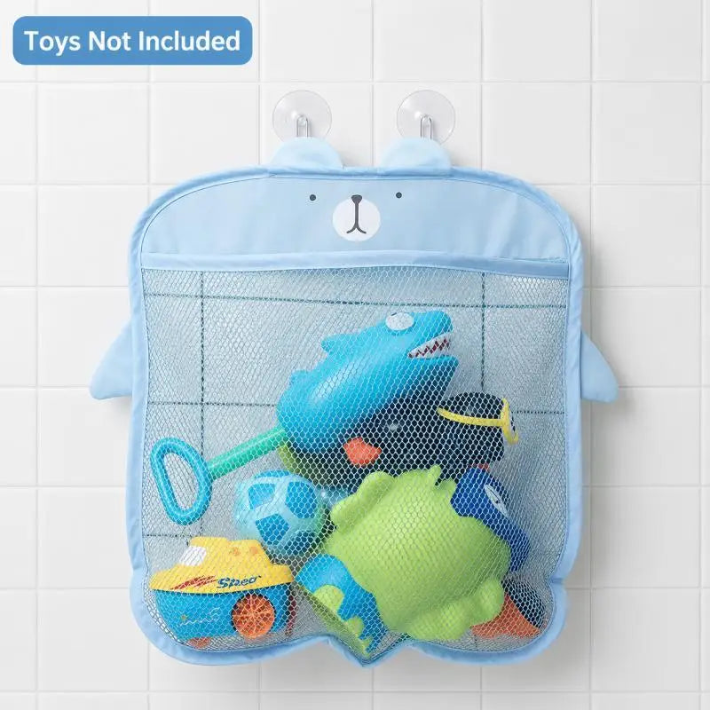 Sac rangement filet rose motif lapin drainage rapide salle bain suction cup