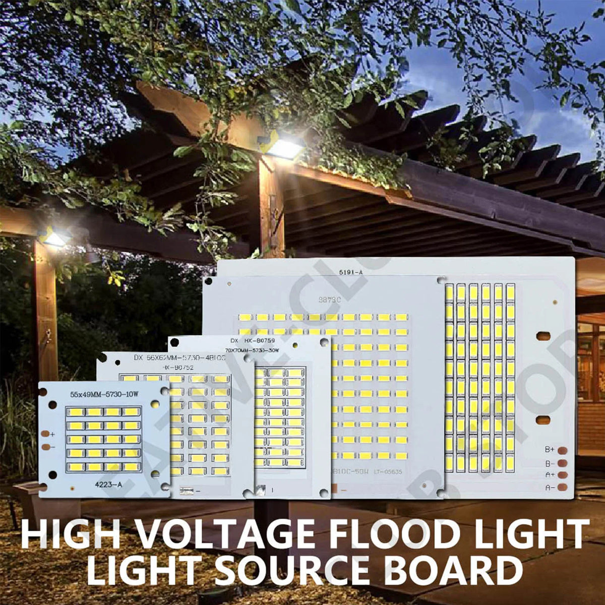 Panneau LED 100W blanc lumineux 15000LM matrice diodes modernes 140x101mm