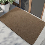 tapis d'entrée imperméable anti bactéries antidérapant moderne noir floral happy love porte bain