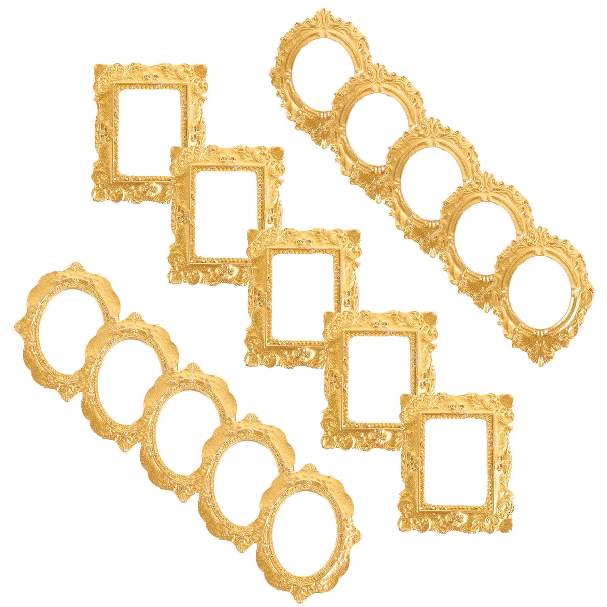 cadres photo miniatures dorés ornements baroques classiques diy decoration maison vintages résine petits cadres