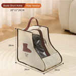 sac chaussures portable beige marron motif géométrique transparent poignées détachables moderne pratique