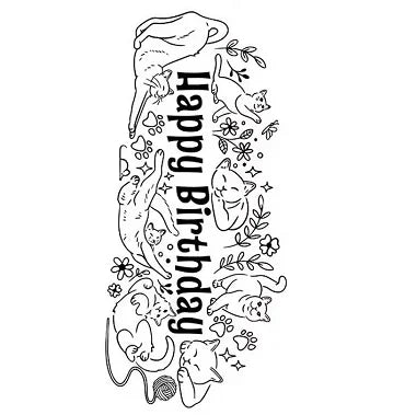 tampons transparents happy birthday fleurs animaux coeurs outils géométriques textes cartonnage anniversaire