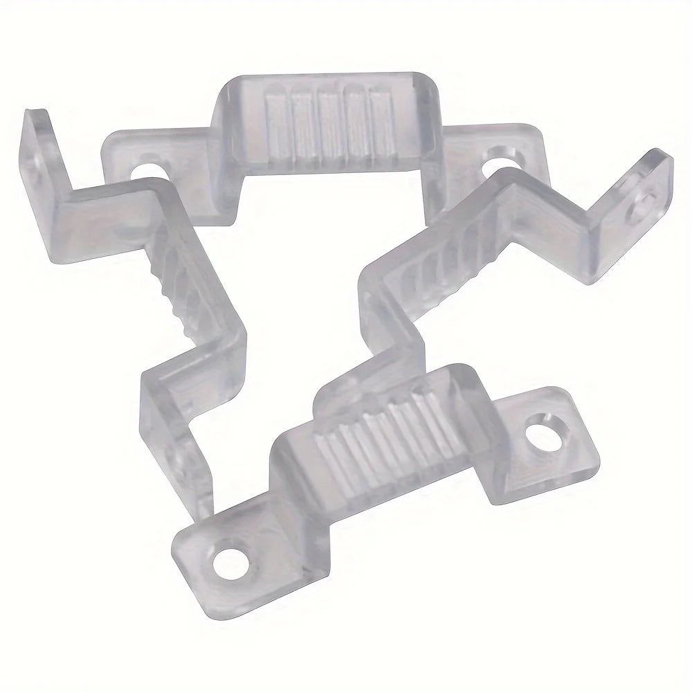 clips fixation ruban led transparent modernes 10mm 14mm 17mm sans vis 50 pièces ridges
