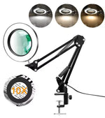 loupe led clip moderne interrupteur bouton poussoir câble usb noir blanc