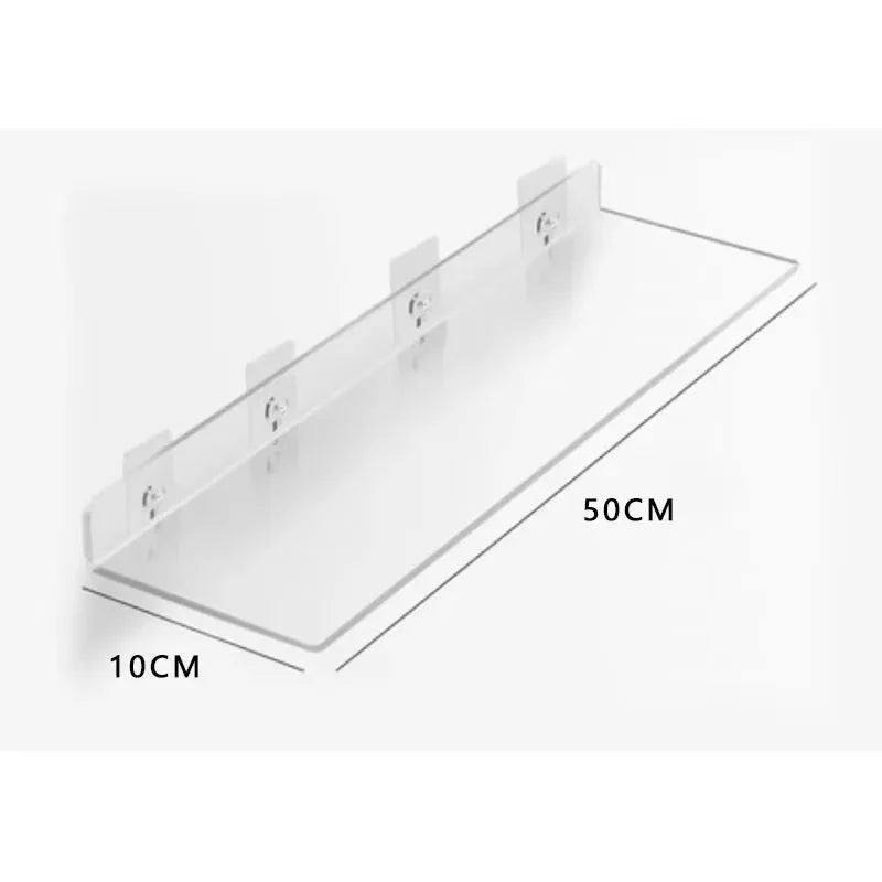 étagère murale transparente moderne adhésive support rangement salle bain cuisine 20x10cm 20x15cm 30x10cm 30x15cm