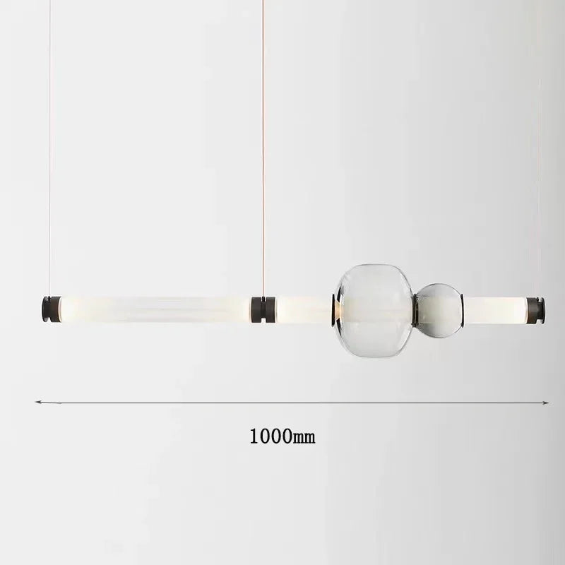 suspension lumineuse moderne scandinave doré transparent salon restaurant étude chambre