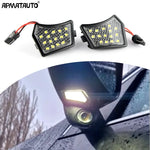 lampe led sous miroir plug and play noir blanche moderne volvo jaguar transparente fixe