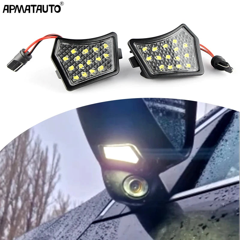 lampe led sous miroir plug and play noir blanche moderne volvo jaguar transparente fixe