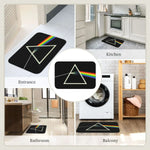 tapis moderne noir blanc arc ciel triangle imperméable antidérapant coton polyester porte sol bain