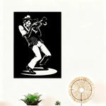 décoration murale jazz musicien trompette noir blanche graphique vintage chambre salon