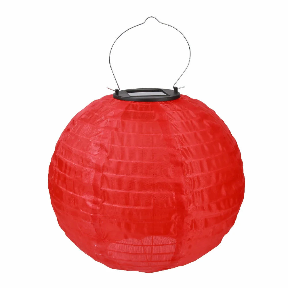 lanterne solaire led ip55 20cm papier plissé opaque traditionnelle anniversaire mariage noël fêtes extérieures