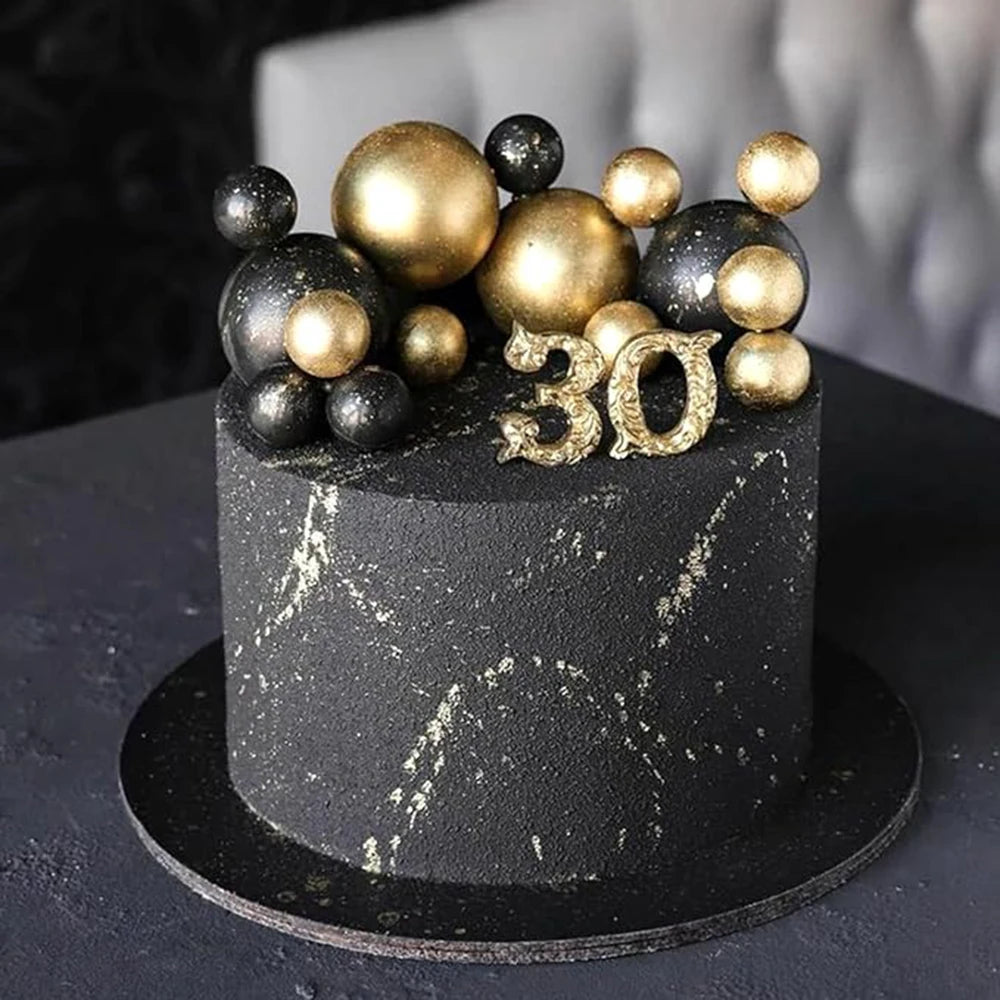 boules décoratives or rondes brillantes moderne anniversaire mariage noël baptême