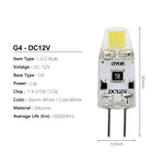 ampoule led transparente 12v g4 360° blanc chaud 2700k 50000h moderne