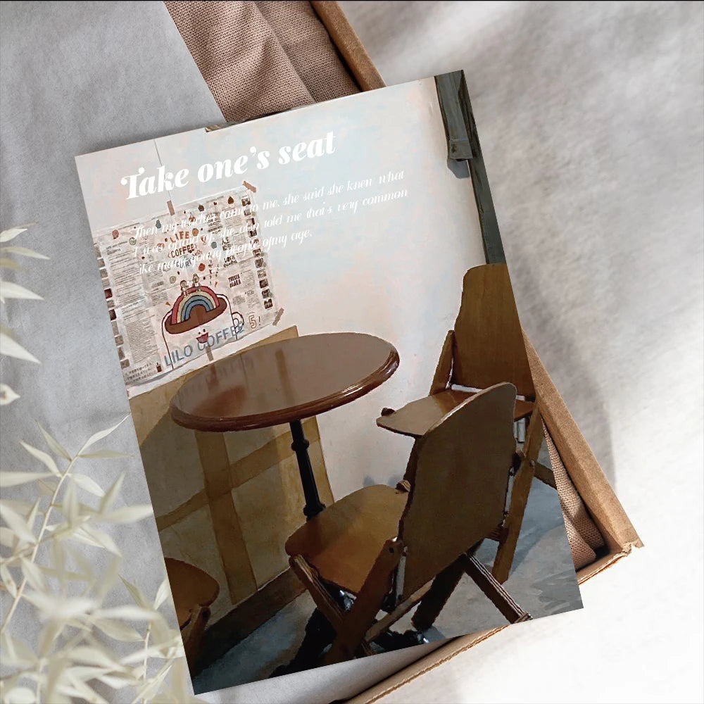 chaises pliantes vintage marron clair assise dossier table bois