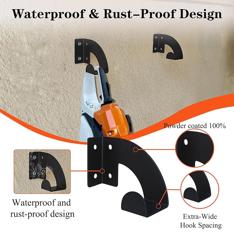 support mural robuste tronçonneuse outil jardin storage bracket vis murales multiple utilisation industrielle