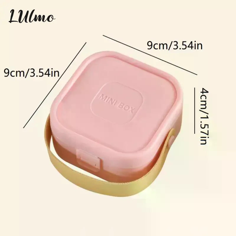 boîte bijoux portable moderne jaune bleu rose pratique clips chaînes boucles d'oreilles plastique lisse
