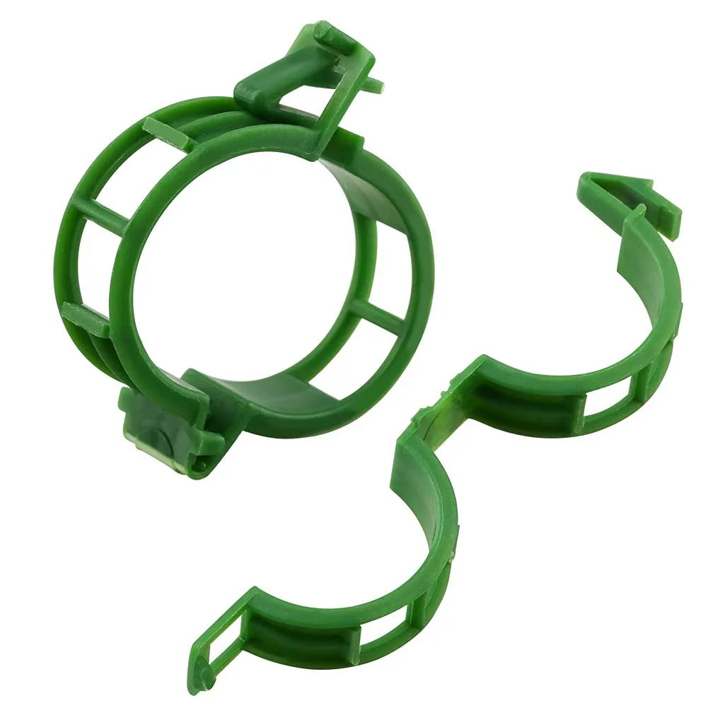anneaux support plantes vert clips bouton pression jardin utilitaires robustes 100pcs développement végétaux fleurs