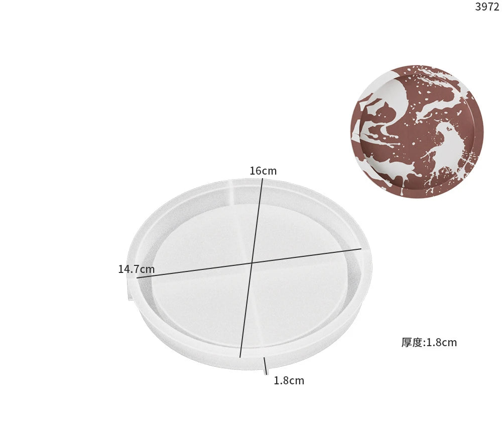 assiettes silicone marbrées moderne marron vert beige rose effet peinture support blanc
