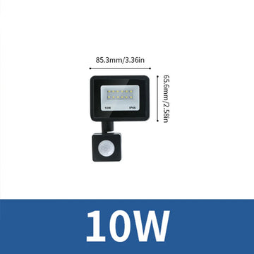 projecteur led extérieur noir capteur mouvement étanche aluminium mur jardin sécurité