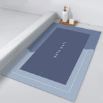 tapis bain gris vert moderne minimaliste lavable main machine usage maison salle bain