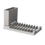 range assiettes pliable multifonction moderne ustensils porte couverts évier blanc gris noir decoration cuisine